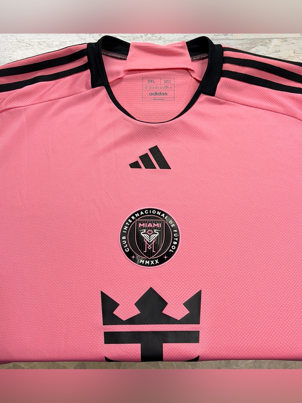 Inter Miami FC Adidas SOCCER Jersey Pink Mens Size 2XL MESSI